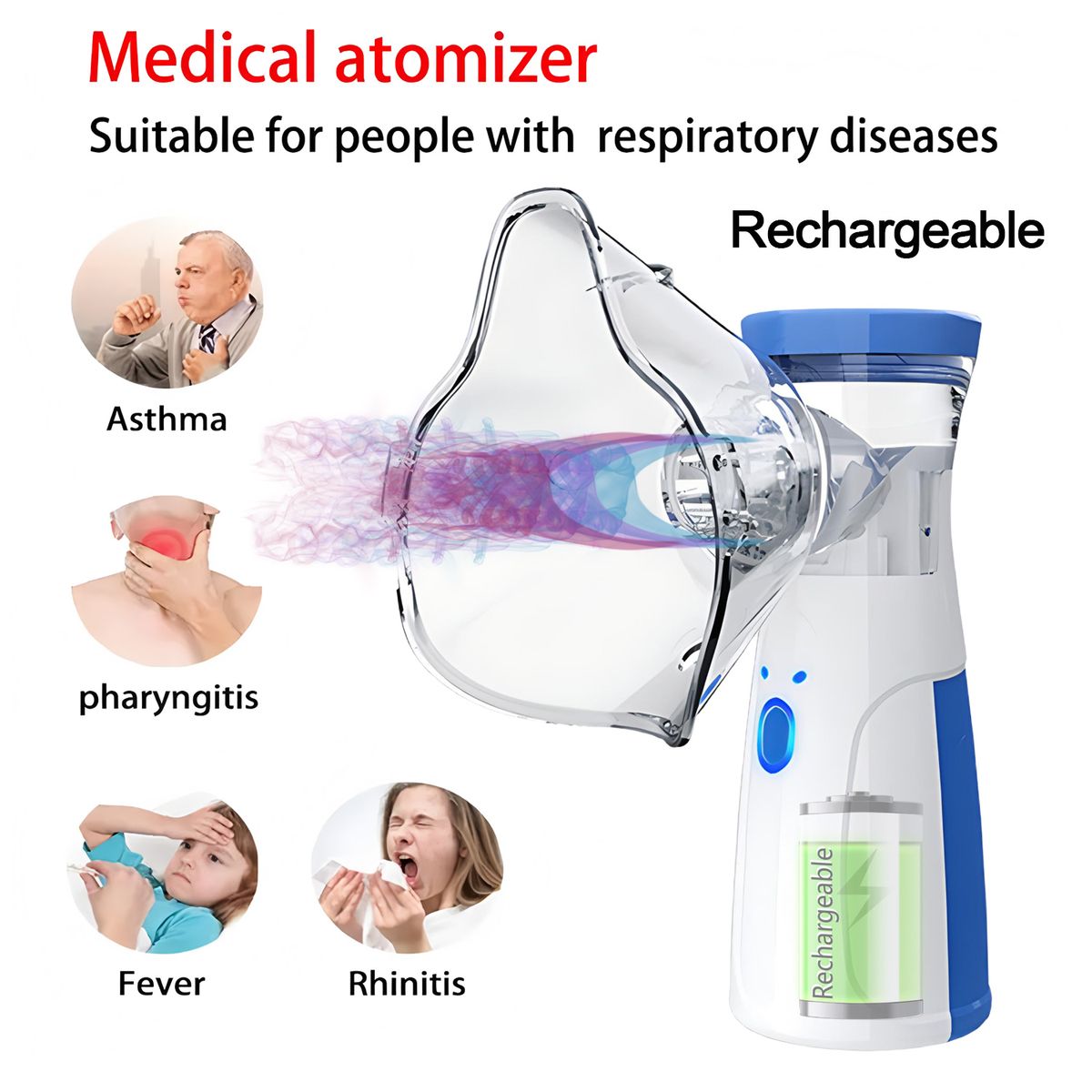 Portable Mini Nebulizer + Free thermometer